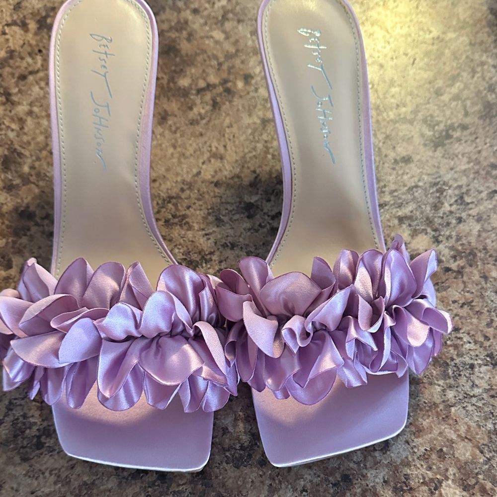 Betsey Johnson Lavender Ruffle Heels